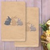 Linum Home Textiles Bunny Row - Embroidered Luxury 100% Turkish Cotton Hand Towels (Set of 2) - 2 of 3