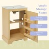 ORRD 20" Bathroom Vanity with Sink, Cabinet with Soft-Close Door, Storage Rack, and Adjustable Shelf, Natural Wood - 3 of 4
