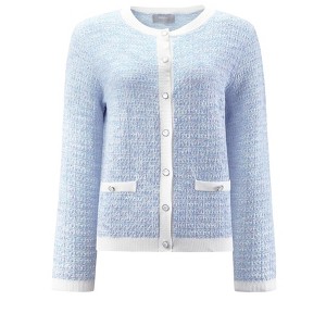 INSPIRE CHIC Women's Elegant Spring Long Sleeve Knit Ribbed Cardigan Sweaters - 1 of 4