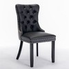NicBex  Set of 2 High-end Tufted Solid Wood Dining Chairs,PU and Velvet Upholstered Armless Chairs for Kitchen,Living Room - 4 of 4
