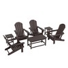 WestinTrends 7 Piece Set Outdoor Folding Adirondack Chairs with Coffee Table Side Table - 3 of 4