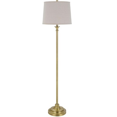 Cal Lighting 100 Watt Hailey Metal Floor Lamp with Hardback Linen Shade