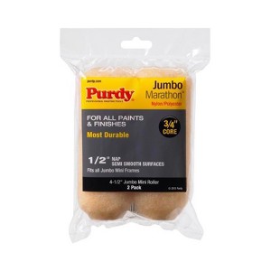 Purdy Marathon Nylon/Polyester 4.5 in. W X 1/2 in. Jumbo Mini Paint Roller Cover 2 pk - 1 of 1