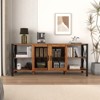FONTOI Industria TV Stand with Open Shelves for TV up to 80", Media Console Table for Living Room, Walnut, 15.75"*33.46"*70.87" - 2 of 4