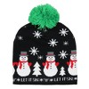 Seven Times Six Festive Holiday Novelty Adult Light Up Knit Beanie Pom Pom Hat Cap OSFM - 4 of 4