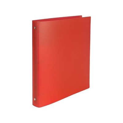 Staples Simply Poly 1-Inch Round 3-Ring Non-View Binder Red (15149-CC)