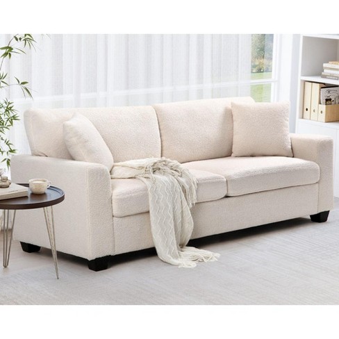 83" Sofa Couch for Living Room, Corduroy Comfy Sofa, 3 Seater Couch, Deep Seat Sofa, Modern Couch with Removeable Cushion, Sleeper Couch for Living Room, Apartment - image 1 of 4