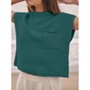 Soft Fabric Breathable Stretchy Turtleneck Knitted Sleeveless Crop Top Fall Winter Fashion - 3 of 3