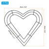 Unique Bargains Metal Christmas Floral Heart Shape Wreath Frame Dream Catcher Rings 2 Pcs - 2 of 4