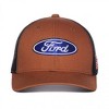 Adult Ford Logo Raised Stitched Patch Pre-Curved Adjustable Trucker Hat - 2 of 4