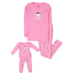 Leveret Girl and Doll Matching Cotton Pajamas - Classic Prints - 1 of 3