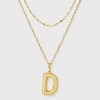 14K Gold Dipped Cubic Zirconia Duo Initial Multi-Strand Necklace - A New Day™ Gold - 2 of 4