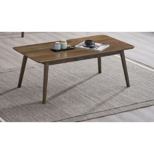 24 Solid Rubber Wood Coffee Table with Contemporary Design for Living Room or Modern Interiors - 1 of 4