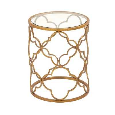 Contemporary Metal Accent Table Gold - Olivia & May
