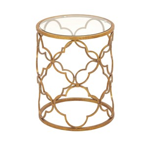 20" Contemporary Metal Accent Table Gold - Olivia & May - 1 of 3