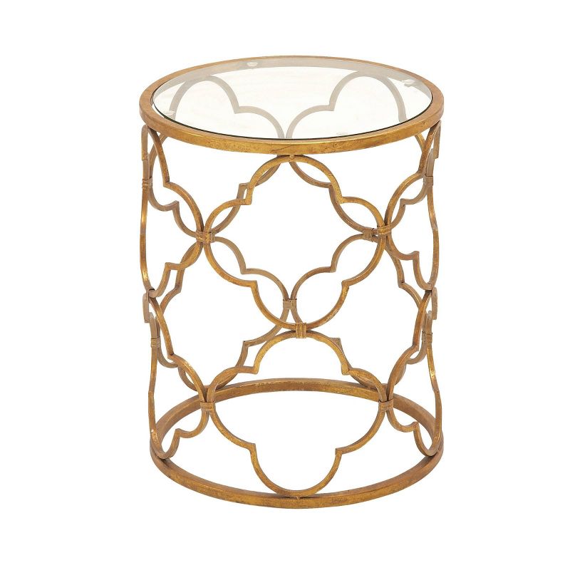 20&#34; Contemporary Metal Accent Table Gold - Olivia &#38; May, 1 of 5