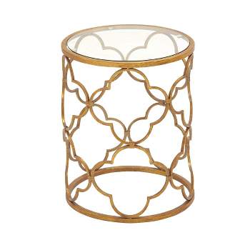 20" Contemporary Metal Accent Table Gold - Olivia & May