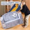 Hooseng Toddler Couch, 2-in-1 Glow-in-The-Dark Plush Kids Fold-Out Sofa, Convertible Kids Sofa to Lounger with Curved Armrests for Boys & Girls - 2 of 4