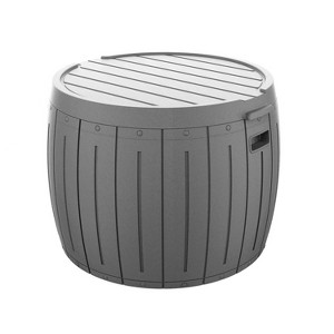 WELLFOR 25 gal Patio Seat Storage Deck Box Dark Coffee - 1 of 4