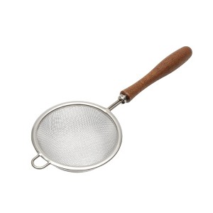 Unique Bargains Food Strainer Walnut Small Hand Wash Stainless Steel Brown 1 Pc - 1 of 4