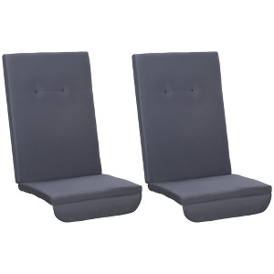 Outsunny Outdoor Porch Swing Cushions with Seat & Tufted Back, Backrest Ties, Set of 2 Replacement Cushions for Patio Furniture - 1 of 4