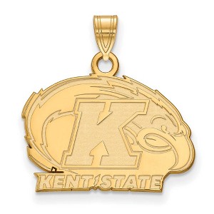 Black Bow Jewelry 14k Yellow Gold Kent State Golden Flashes NCAA Small Pendant - 1 of 3