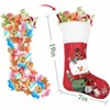 4 Pack Xmas Stockings 19'' Snowflake Santa Snowman Reindeer Penguin Faux Cuff Home Decor Stairs Fireplace Hanging - 3 of 4
