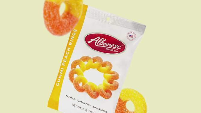 Albanese Worlds Best Candy Gummi Peach Rings - 8oz, 2 of 8, play video