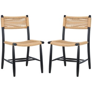 Masha Rope Dining Chair (Set of 2) - DCH8804 - Natural/Black - Safavieh - 1 of 4