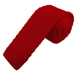 Men's Solid Color Knit 2.5 Inch Wide And 58 Inch Long Neckties - 1 of 3