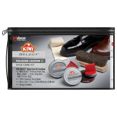 Leather shoe polish store kit