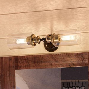Urban Ambiance Luxury Luxe Industrial Chic Bathroom Vanity Light,  4.75"H x 18.5"W,  Olde Bronze Finish, UHP2060 - 1 of 4
