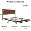 Whizmax 6 Inch Metal Platform Bed Frame - Wooden Headboard & Footboard, Underbed Storage, Easy Assembly Mattress Foundation, Brown - 2 of 4