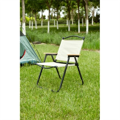 YONWAY Folding Portable Outdoor Chair with Steel Frame and Oxford Cloth for Indoor & Outdoor Use for Camping, Picnics, Beach, Backyard(Beige)