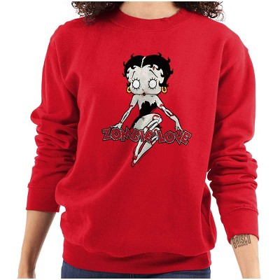 Betty Boop Zombie Love Attitude Women Crewneck Sweatshirt Brisco Brands
