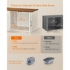 Feandrea Double Cat Litter Box Enclosure, Cat Litter Box Furniture Hidden, Front Entry, Cat House, Side End Table, TV Stand - 3 of 4