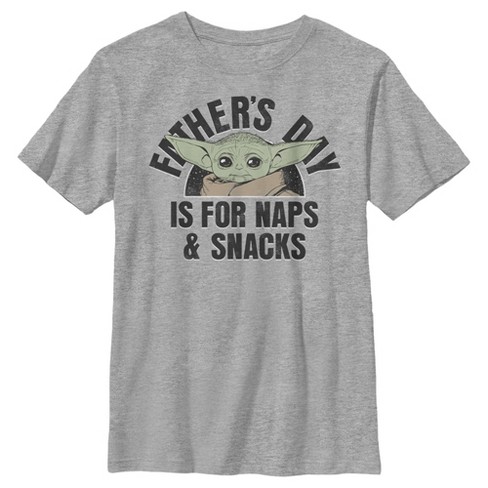 Boy's Star Wars: The Mandalorian Grogu Father's Day is for Naps & Snacks T-Shirt - image 1 of 4