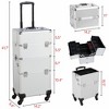 Yaheetech Rolling Aluminum 3 in 1 Makeup Case Trolley Makeup Beauty Box Case - 2 of 4