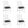 vidaXL Chair Cushions 4 pcs Anthracite 15.7"x15.7"x2.8" Oxford Fabric - 4 of 4