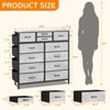 Gikpal 12 Drawer Dresser for Bedroom, Cupboards & Cabinets, Tall Dressers & Chests of Drawers for Bedroom, Side Pockets and Hooks, Living Room - 3 of 4