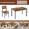 Hooseng 5-Piece Kitchen Table Chairs Set, Dining Table Set for 4, Rectangle Dining Room Table Set with Four Chairs and Wooden Table Top - 3 of 4