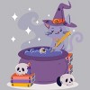 Men's Design By Humans Halloween Kitty Cauldron By machmigo Tank Top - 2 of 2