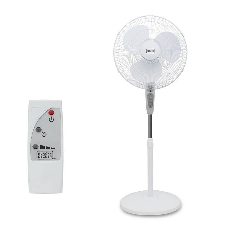 BLACK+DECKER 18&#34; Oscillating Stand Fan with Remote Control White, 5 of 8