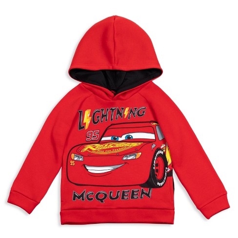 Disney Pixar Cars Lightning McQueen Toddler Boys Fleece Pullover Hoodie  Awesome Red 5T