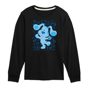 Boys' - Blue's Clues & You! - Blue Waves Hello Long Sleeve Graphic T-Shirt - 1 of 3