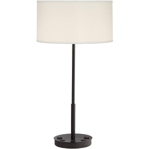 Pacific Coast Lighting Undine 27" Tall Skinny Modern Table Lamp USB Ports AC Power Outlets Dark Bronze Metal Single Living Room Charging Bedroom - 1 of 4