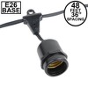 Novelty Lights 48 Feet Heavy Duty Light Strings and Sets with 15 Suspended E26 Sockets, Black Wire PVC Stringer, 36" Spacing, End-To-End Connectable - 2 of 4