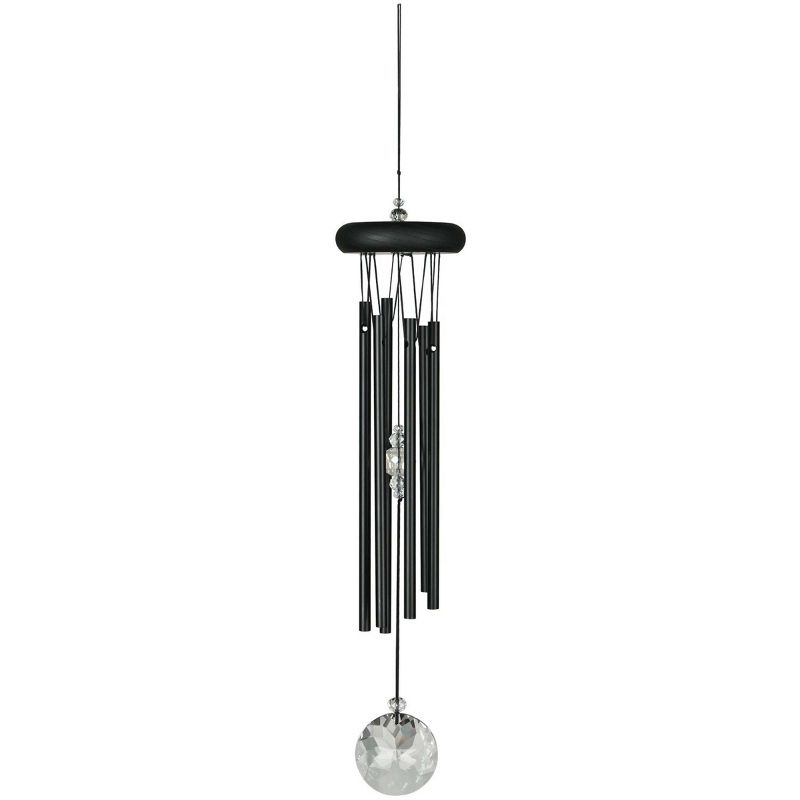 Woodstock Windchimes Crystal Meditation Chime Black, Wind Chimes For Outside, Wind Chimes For Garden, Patio, and Outdoor Décor, 16"L, 1 of 8