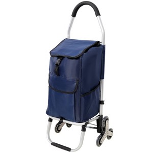KTMBDW Stair Climber Trolley Dolly, Grocery Cart 3 Wheels Heavy Duty Shopping Hand Truck Made for Condos Apartments, Removable Shopping Oxford - 1 of 4