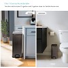 Home Zone Living 12 Gallon and 3 Gallon Slim Stainless Steel Trash Can Combo Set with Step Pedals and Soft Close Lids, Black - 2 of 4